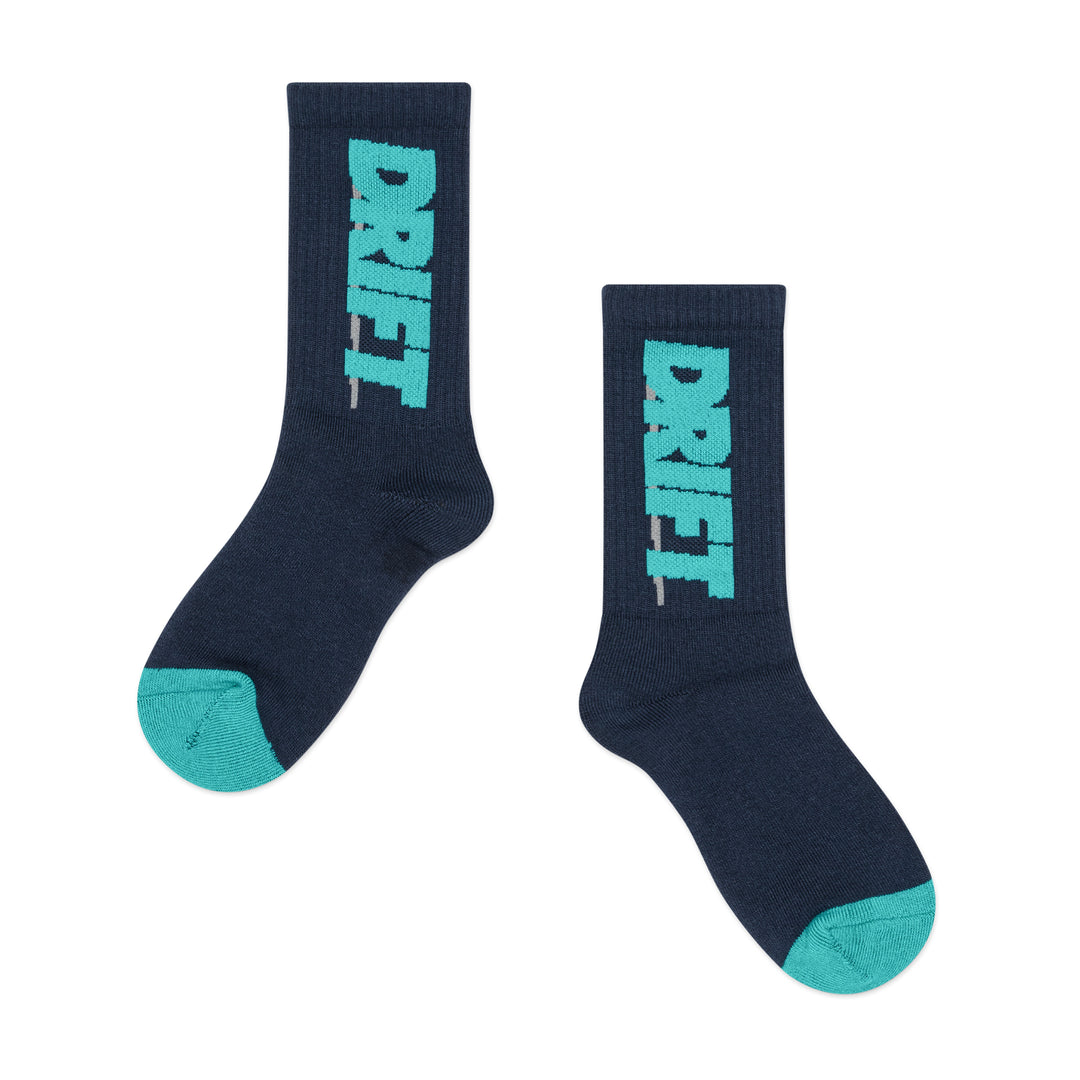 Flight 01 Logo Sock (Blue/Teal)